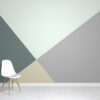 Geometric Green Wallpaper Mural