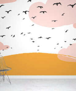 Birds Scandinavian wallpaper mural