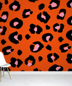 Orange Leopard Print