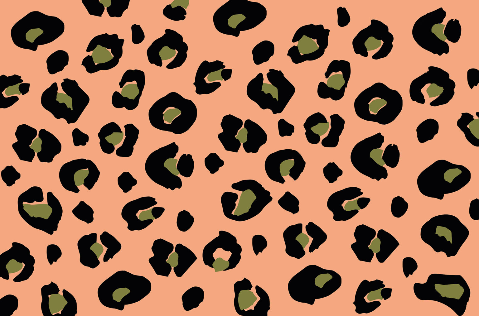 Peach Leopard Wallpaper Mural Animal Print Wallpapers Wall Murals