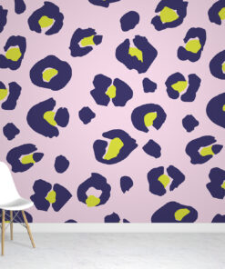 Violet Leopard Wallpaper Mural