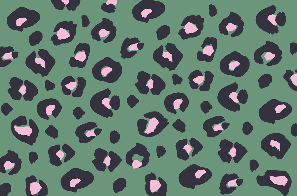 Teal leopard Wallpaper Mural Animal Print Wallpapers Wall Murals