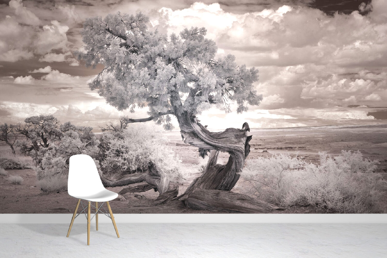Lone Tree Forest Wallpaper Mural