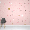 Pink Stars Wallpaper Mural