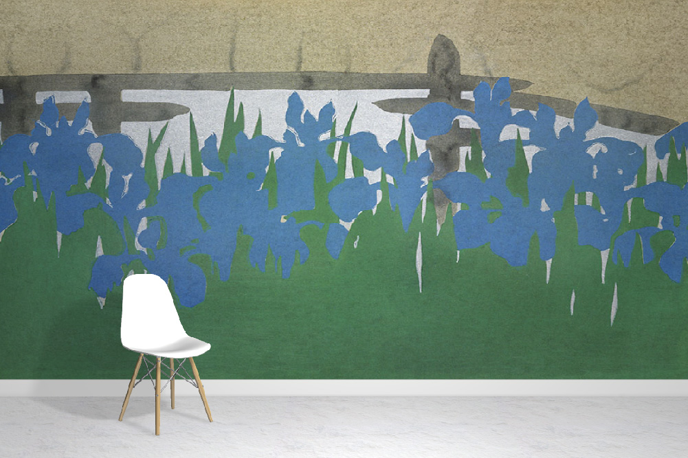 Japanese Irises Wallpaper Mural
