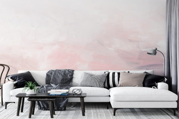Pink Blush Wallpaper Mural- Abstract Wallpapers- Wall Murals