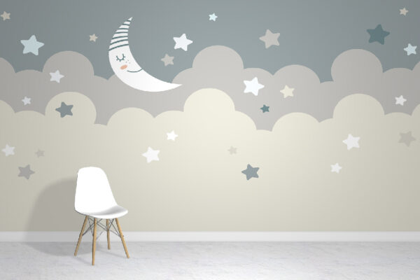 moon stars wallpaper mural - Kids Wall Murals - Wall Murals