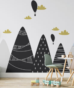 Noir Mountains wallpaper mural