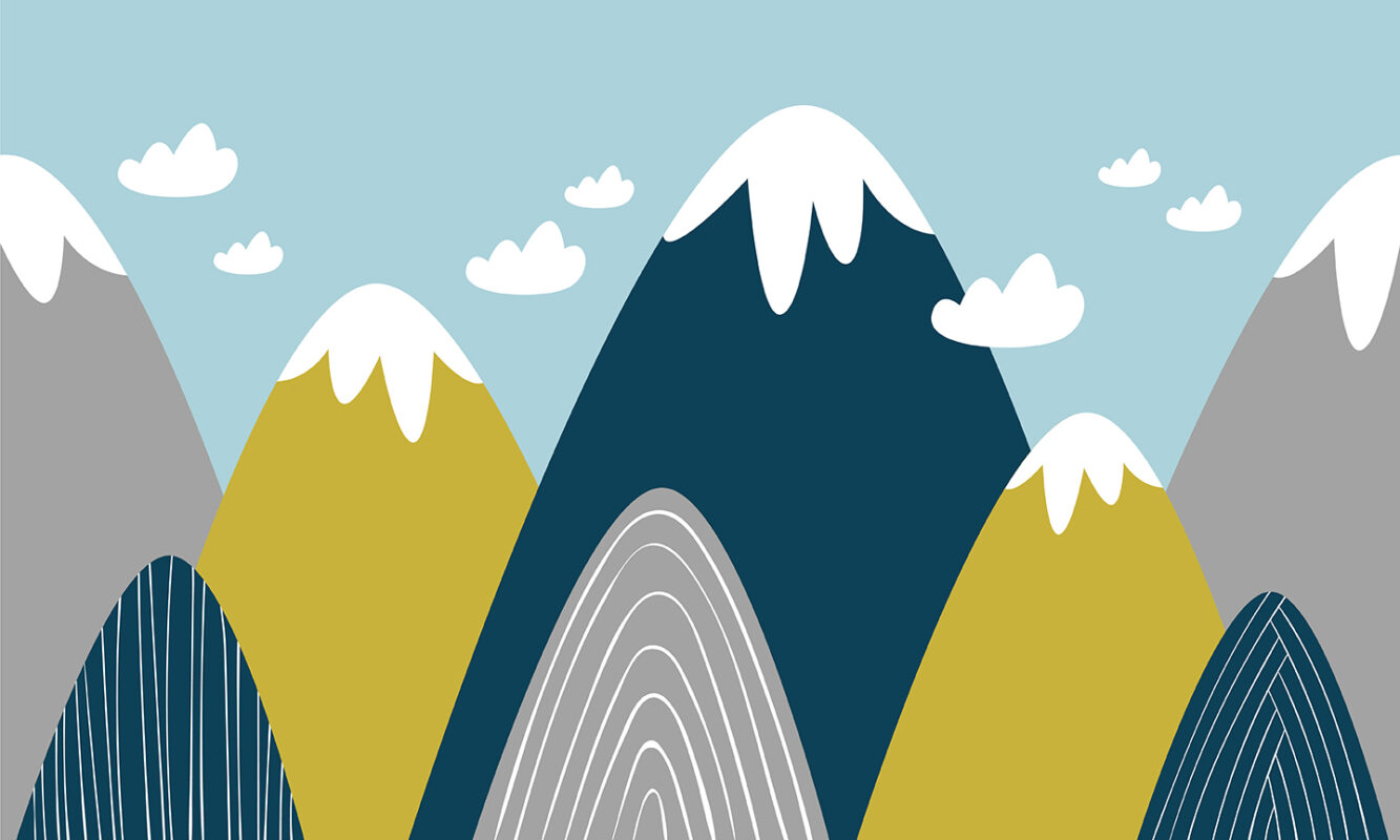 Colour mountains kids wallpaper mural Kids Wall Murals Wall Murals
